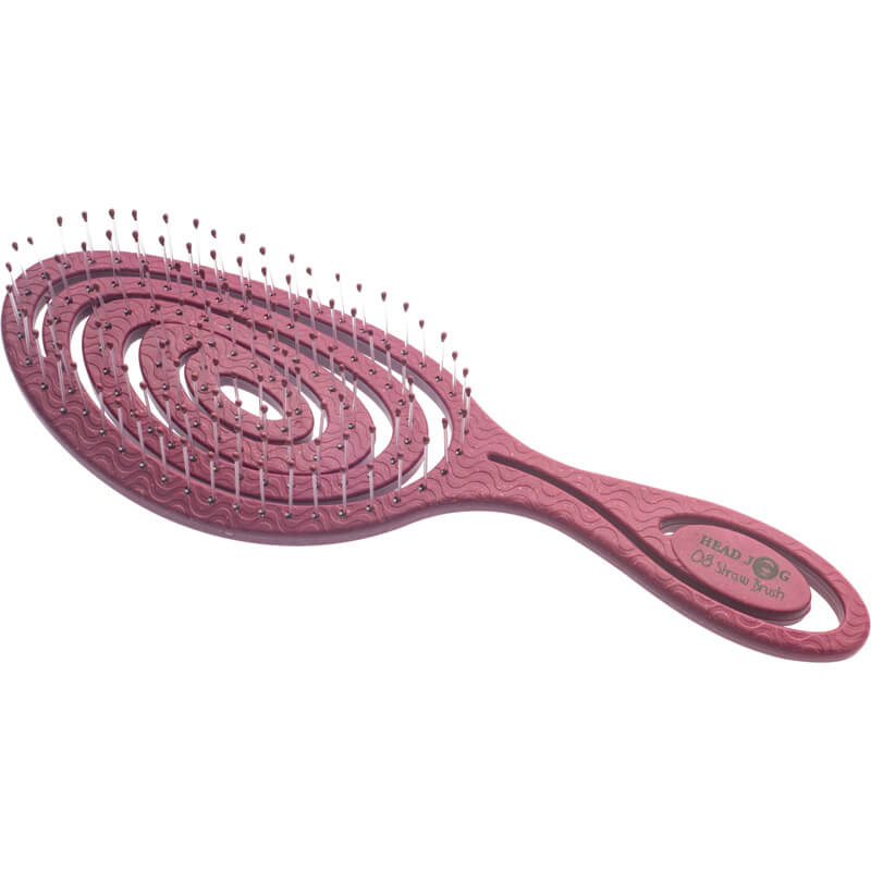 Head Jog Straw Vent Brush, Mulberry