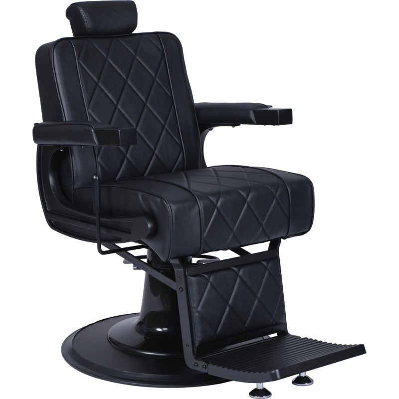 Zeus Barber Chair Black with Black Base