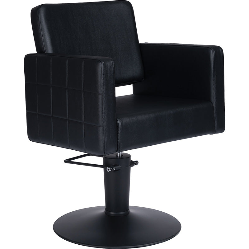 The Tunnel Black Hairdressing Salon Styling Chair with Black Hydraulic Base