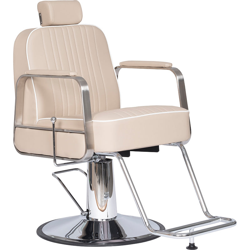 Willow Champagne Beauty Salon Reclining Chair with Chrome Hydraulic Base