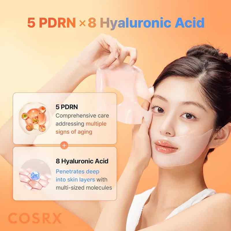 CosRx 5 PDRN Hyaluronic Acid Vital Hydrating Hydrogel Sheet Mask 34g