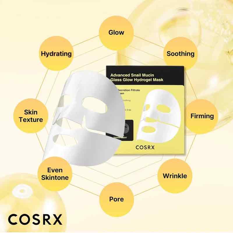 CosRx Advanced Snail Mucin Glass Glow Hydrogel Sheet Mask 34g