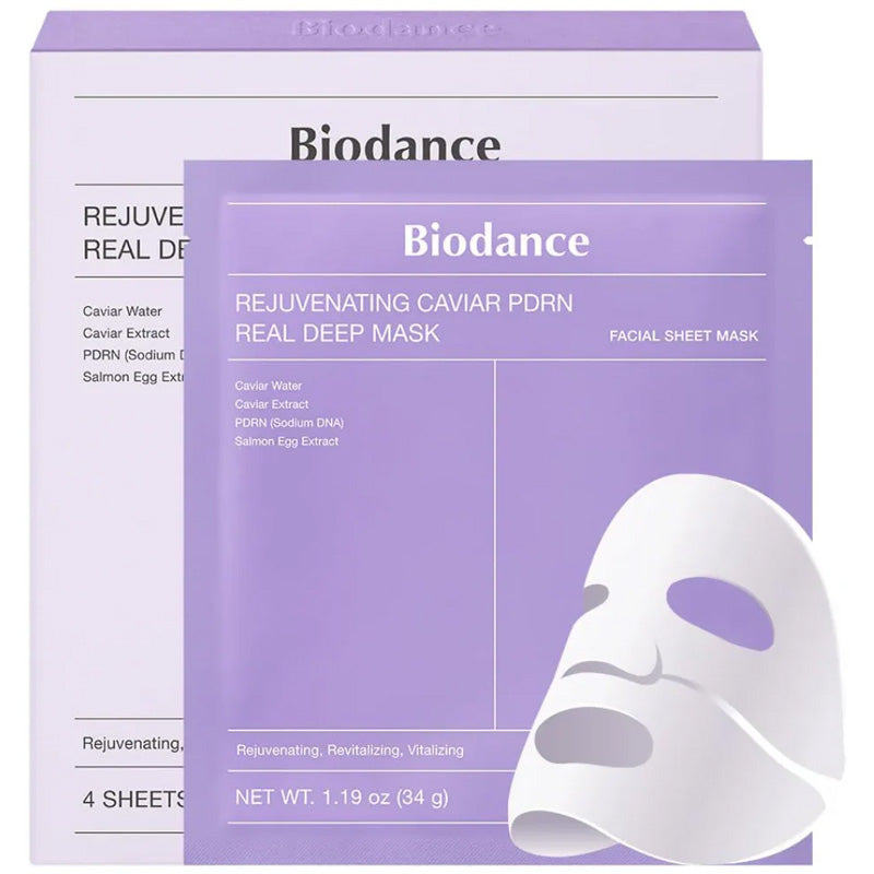 Biodance Rejuvenating Caviar PDRN Real Deep Mask 34g - Pack Of 4