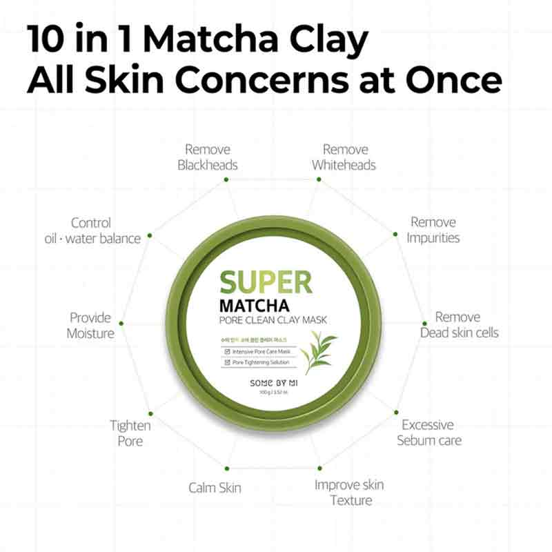 Some By Mi Super Matcha Intensive Pore Cleaning & Tightening Clay Mask 100g
