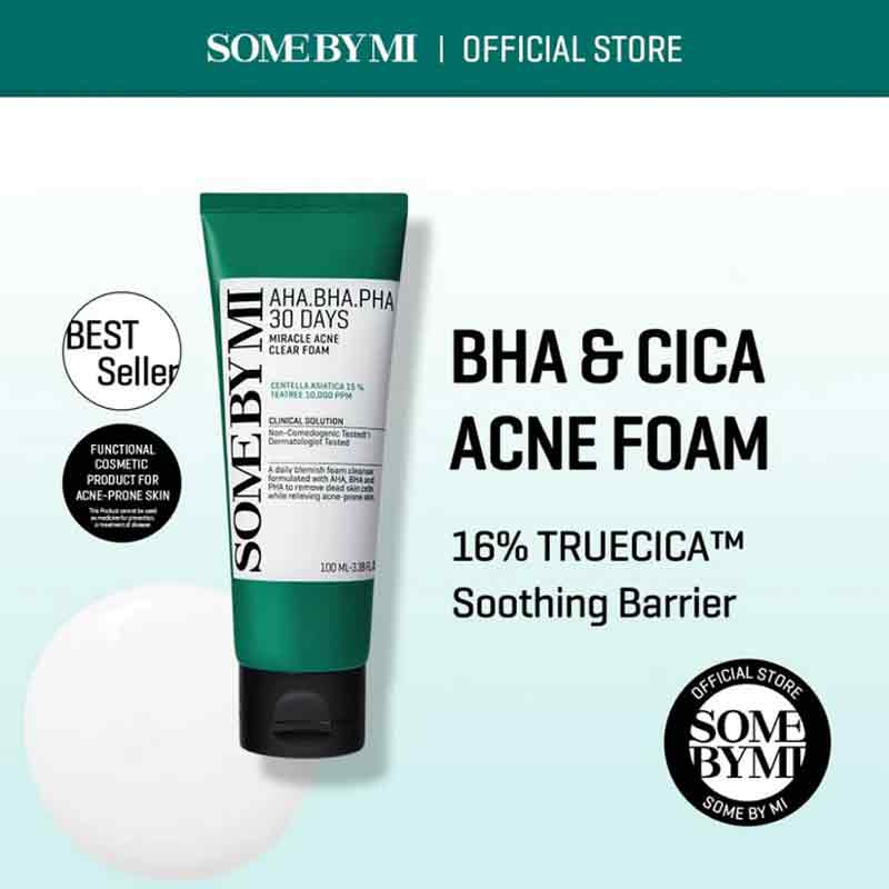 Some By Mi 30 Days AHA, BHA, PHA Miracle Facial Cleansing Foam 100ml