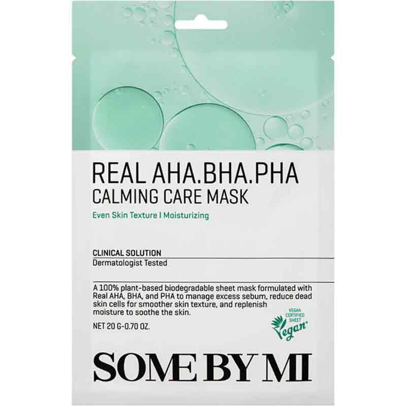 Some By Mi Real AHA, BHA, PHA Calming Care Sheet Face Mask 20g