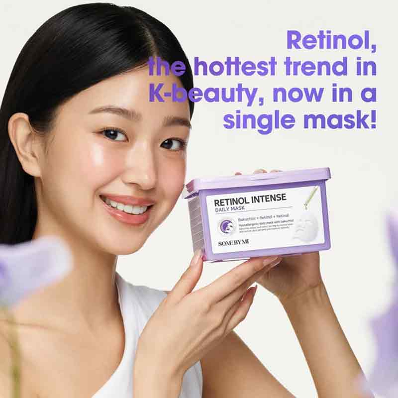 Some By Mi Retinol Intense Daily Sheet Face Mask - Pack Of 30