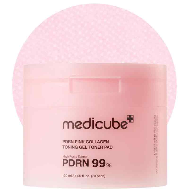 Medicube PDRN Pink Collagen Gel Toner Pads - Pack of 70
