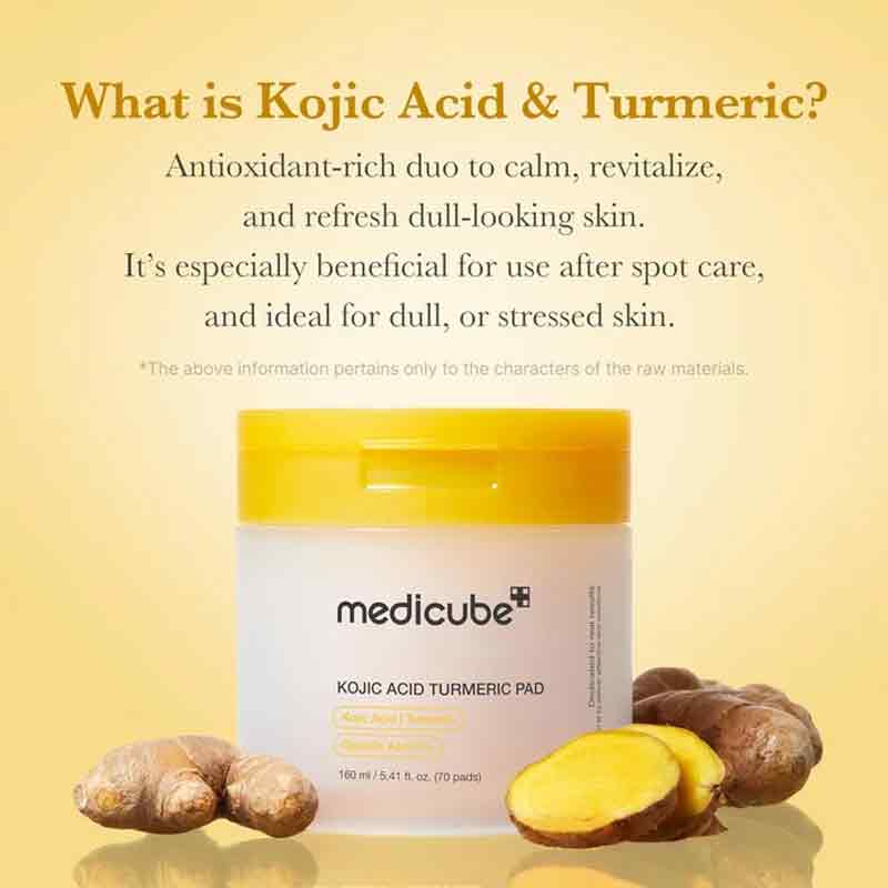 Medicube Kojic Acic Tumeric Pads - Pack of 70
