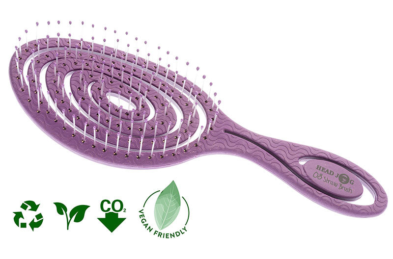 Head Jog Straw Vent Brush, Blackberry