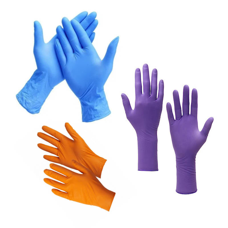 Nitrile Gloves Powder Free, (100) (colour will vary)