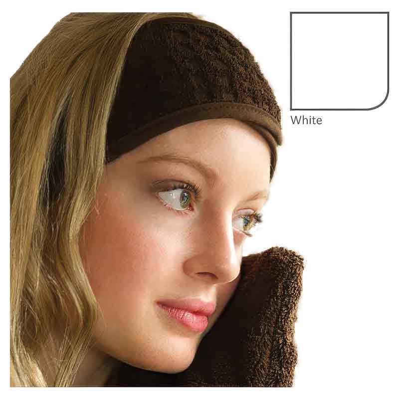 BC Softwear Serenity Waffle Towelling Headband, White