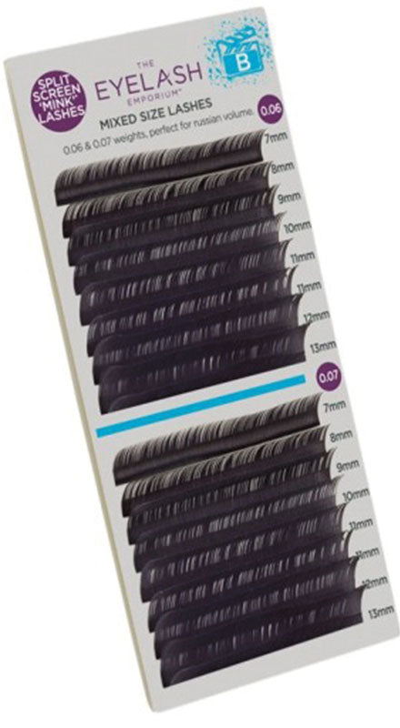 The Eyelash Emporium Split Screen Mink Lashes, B Curl