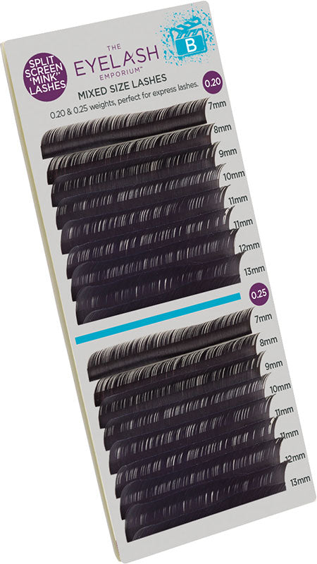 The Eyelash Emporium Split Screen Mink Lashes, B Curl