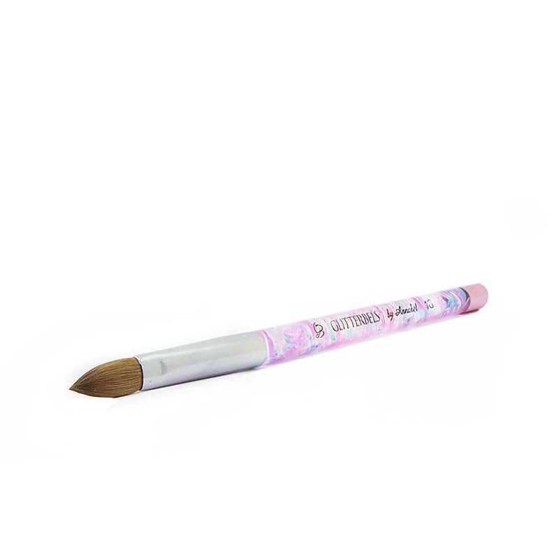 Glitterbels Pinched Pastel Glitter Acrylic Brush, Size 10