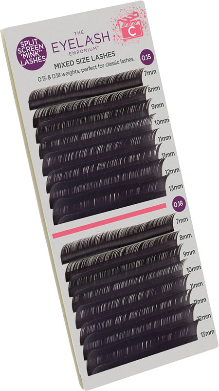 The Eyelash Emporium Split Screen Mink Lashes, C Curl
