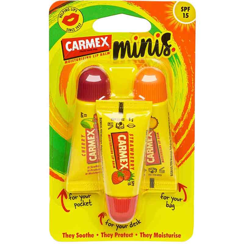 Carmex Mini Lip Balm Trio