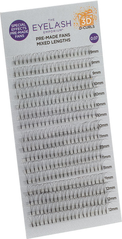 The Eyelash Emporium Special Effects Pre-Made Fan Lashes, D Curl