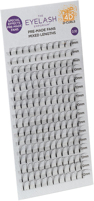 The Eyelash Emporium Special Effects Pre-Made Fan Lashes, D Curl