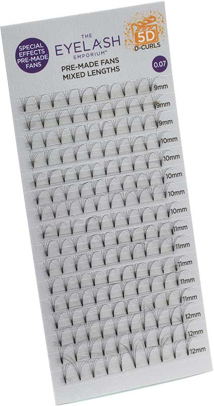 The Eyelash Emporium Special Effects Pre-Made Fan Lashes, D Curl