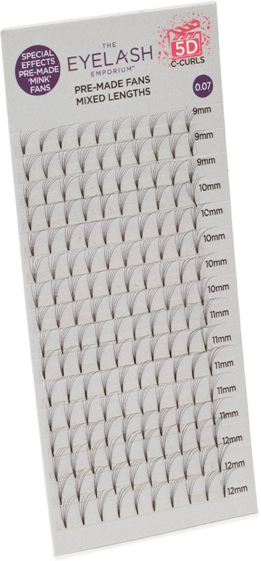 The Eyelash Emporium Special Effects Pre-Made Fan Lashes, C Curl