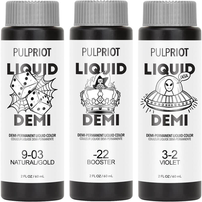 Pulp Riot Ash Blue Pulp Riot Liquid Demi-Permanent Color, 9.11 Ash 60ml