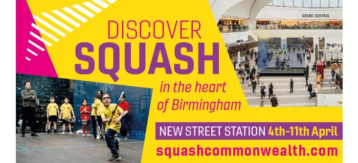 Aston & Fincher sponsor all-glass squash court at Birmingham New Street Station