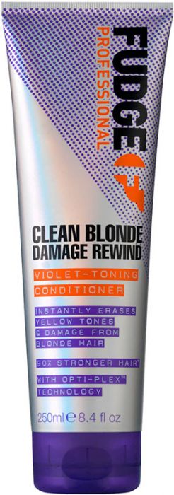 Fudge Professional Clean Blonde Conditioner Violet-Toning 250ml Rewind Damage
